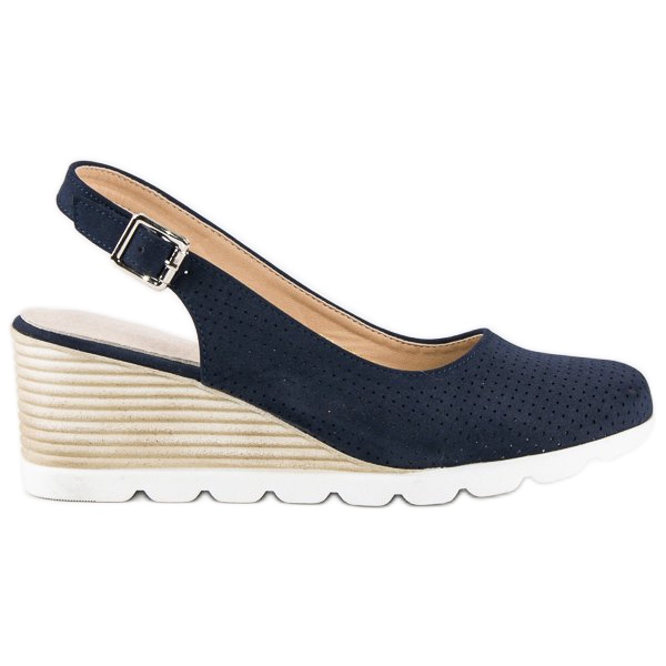 Prolamované lodičky vinceza modrý