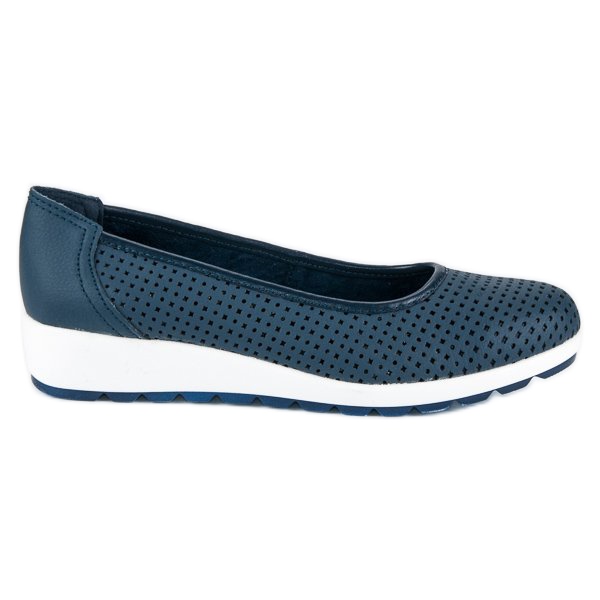 Kožené baleríny vinceza modrý Kožené baleríny vinceza modrý