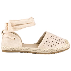 Sweet Shoes Uzlové espadrilky hnědý Sweet Shoes Uzlové espadrilky hnědý