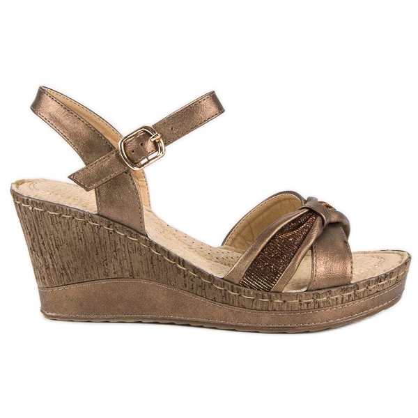 Vinceza Hnědé vincezové sandály hnědý