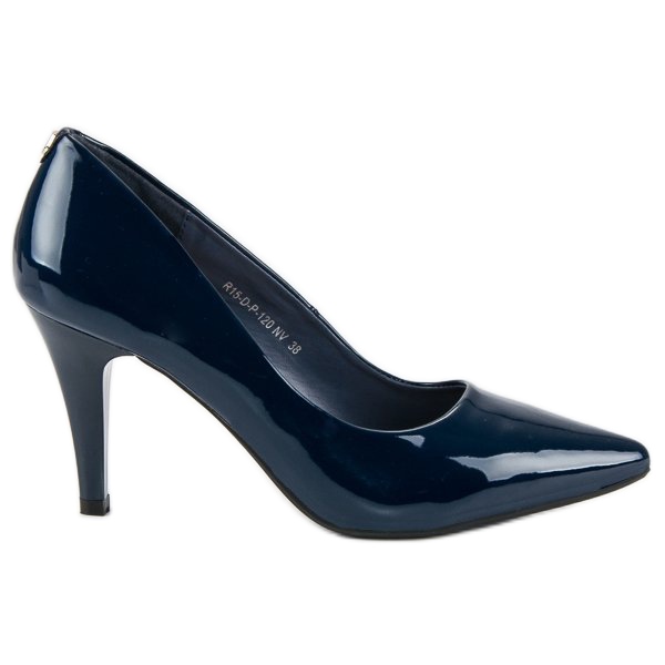 Námořnické lakované podpatky vinceza modrý