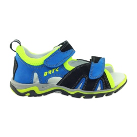 Sandály na suchý zip Bartek 16187 kobalt černá modrý zelený