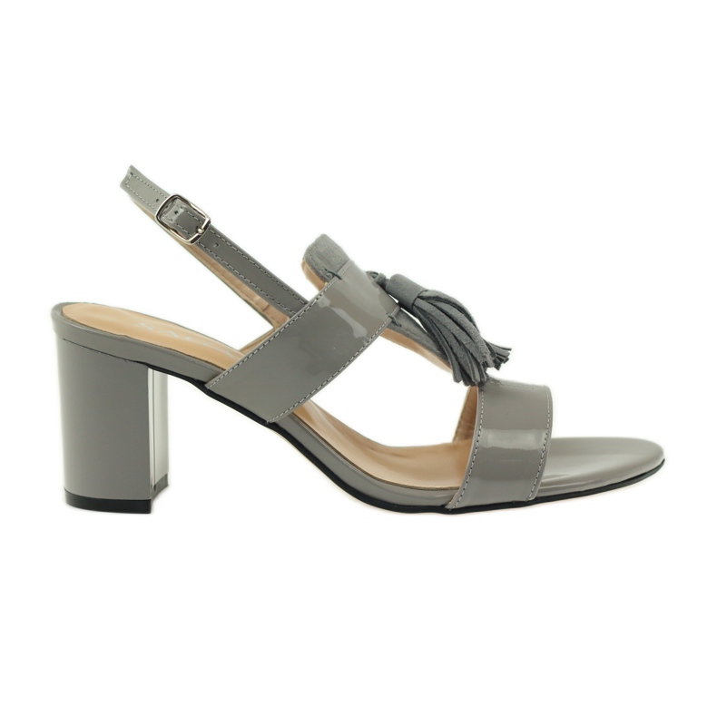 Sagan 53224 šedé třásňové sandály šedá