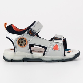 American Club Sandály pro chlapce šedá