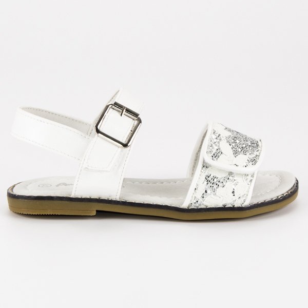 American Club Bílé americké sandály bílý