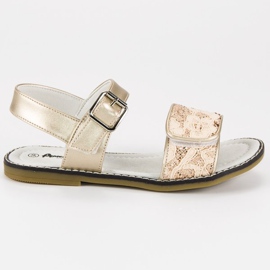 American Club Zlaté americké sandály zlatý