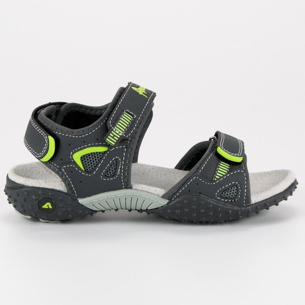 American Club Americké sametové sandály šedá