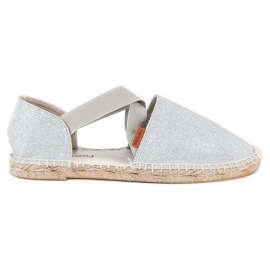 McKey Stříbrné espadrilky šedá McKey Stříbrné espadrilky šedá