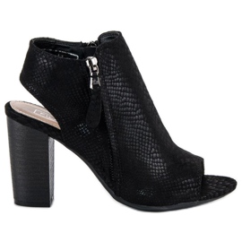 Filippo Černé Sandály S Svršky černá