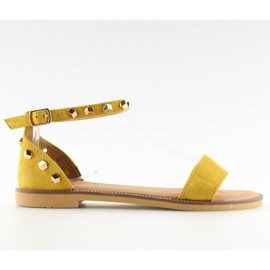 Žluté sandály s cvočky 117-11 Yellow žlutá