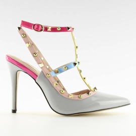 Lodičky na špendlíku s šedými cvočky 1381 šedá