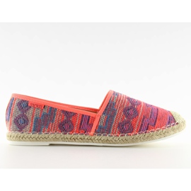 Dámské espadrilky Fluo 3051 Fushia pomerančový