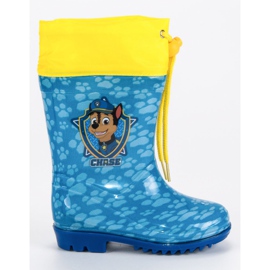 Wellingtony s hebkou psí hlídkou modrý