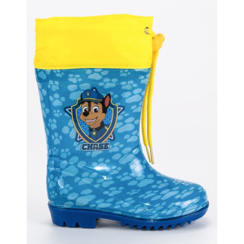 Wellingtony s hebkou psí hlídkou modrý