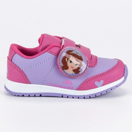 Sneakers Velcro Její Výsost Zosia fialová růžový