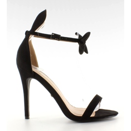 Sandály na špendlíku s ušima ZJ-15P Black černá Sandály na špendlíku s ušima ZJ-15P Black černá