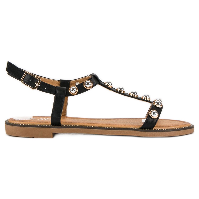 SDS černé Sandály S Přezkou černá SDS černé Sandály S Přezkou černá