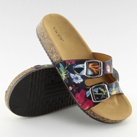 Černé korkové pantofle 6231 černá