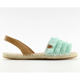 Espadrilky Mint v karibském stylu 8413 Mint zelený