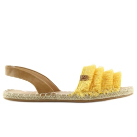 Espadrilky v karibském stylu žluté 8413 žluté žluť