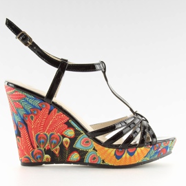 Černé černé sandály BL201 černá černý