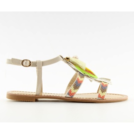 Sandály ve stylu boho v béžové LQ-2662 Beige béžový