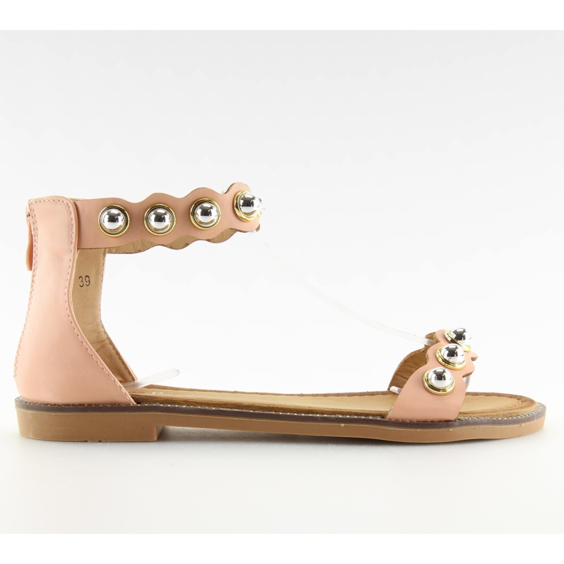 Růžové VS-376 Růžové kotníkové sandály se zapínáním růžový Růžové VS-376 Růžové kotníkové sandály se zapínáním růžový