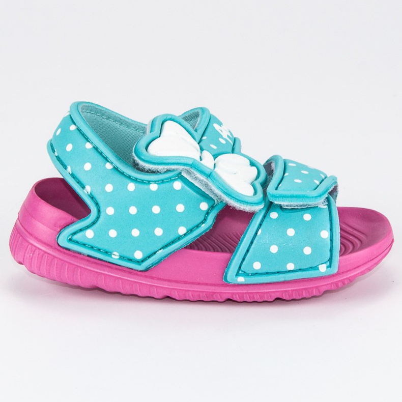 American Club Americké sandály s puntíky zelená