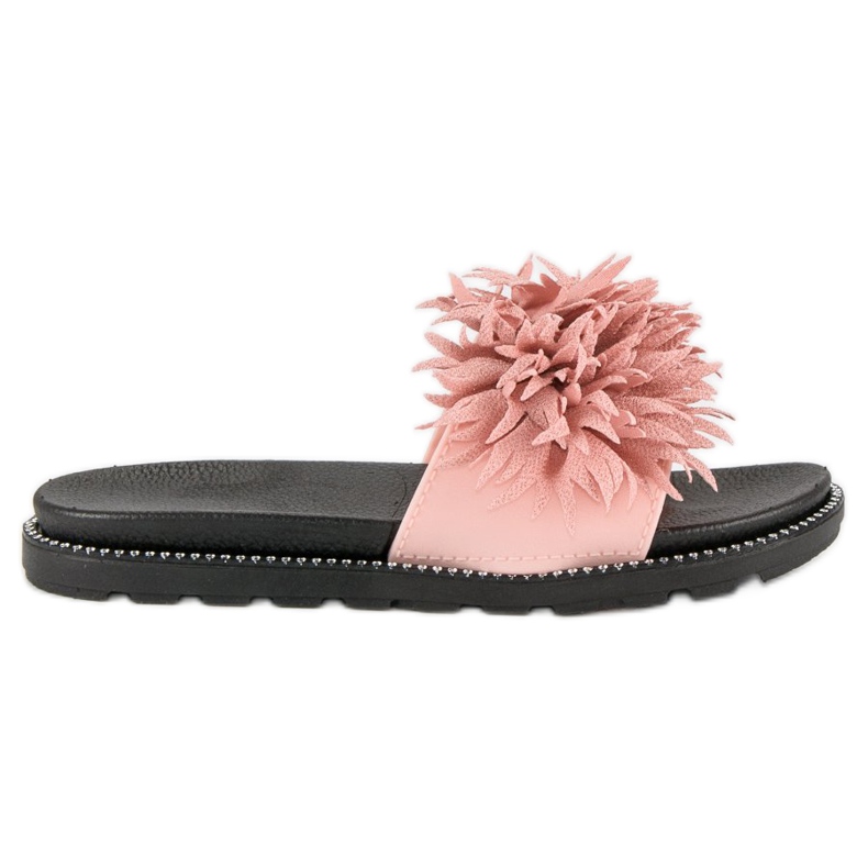 Pantofle s bambulí růžový