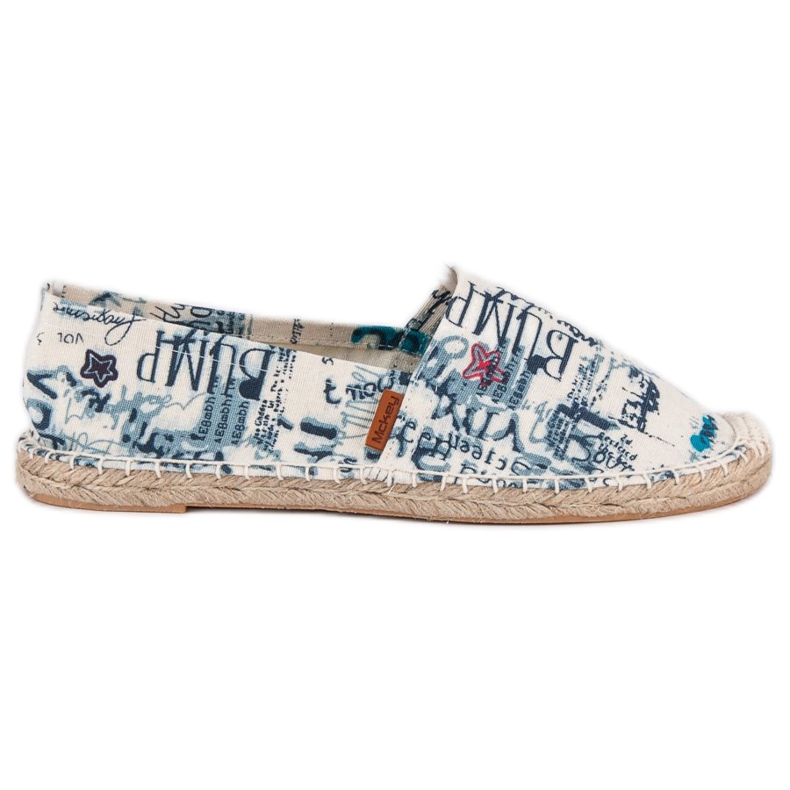 McKey Stylové espadrilky bílý modrý námořnická modrá