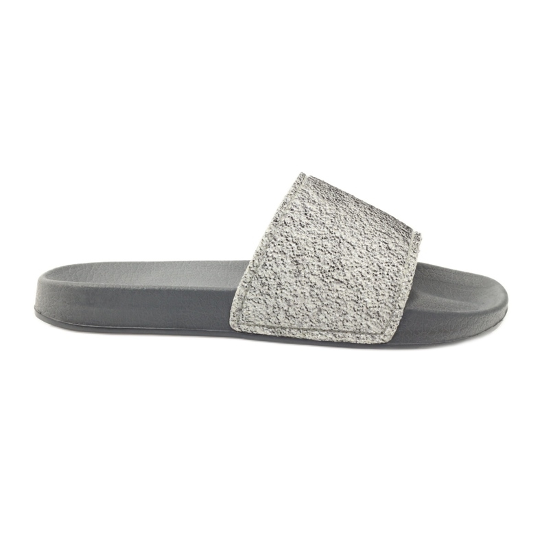 Profilové pantofle Big Star třpytky šedá