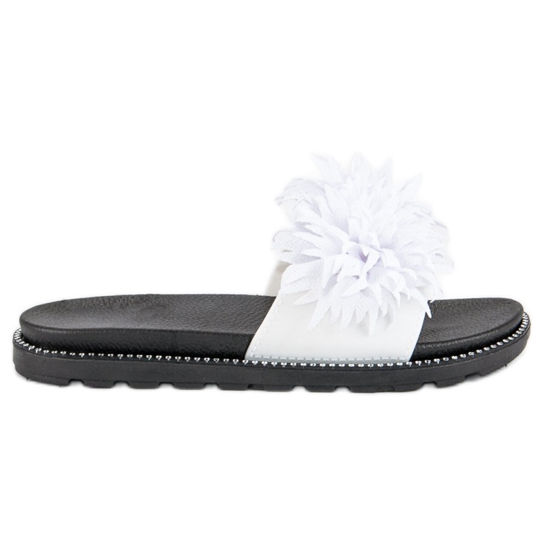 Pantofle s bambulí bílý