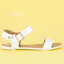Vices Bílé ploché sandály vice bílý