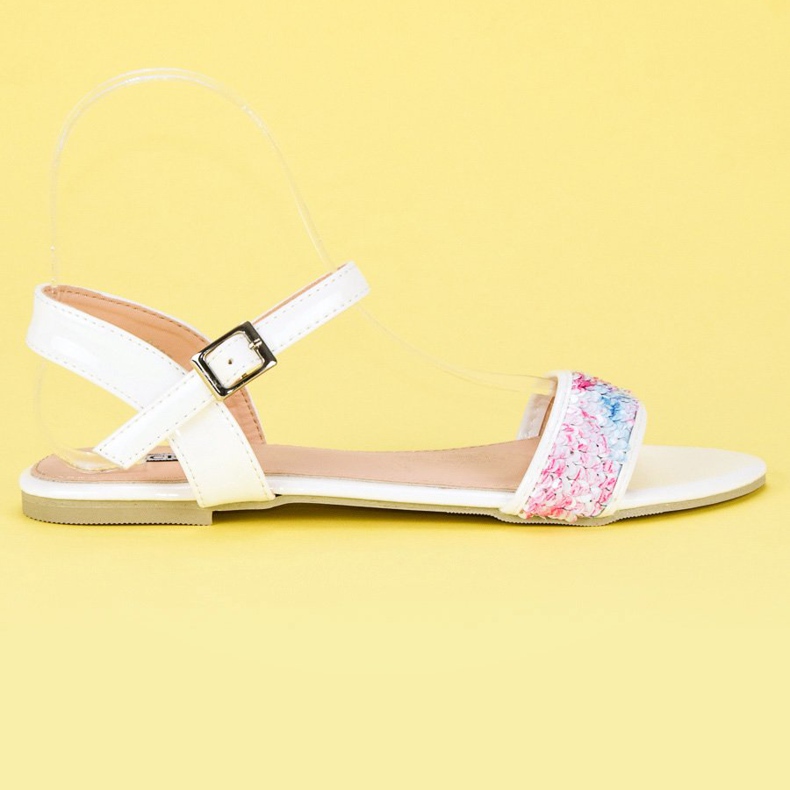 Vices Bílé sandály svěráky bílý