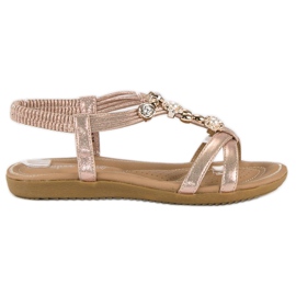Super Mode Stylové dámské sandály růžový Super Mode Stylové dámské sandály růžový