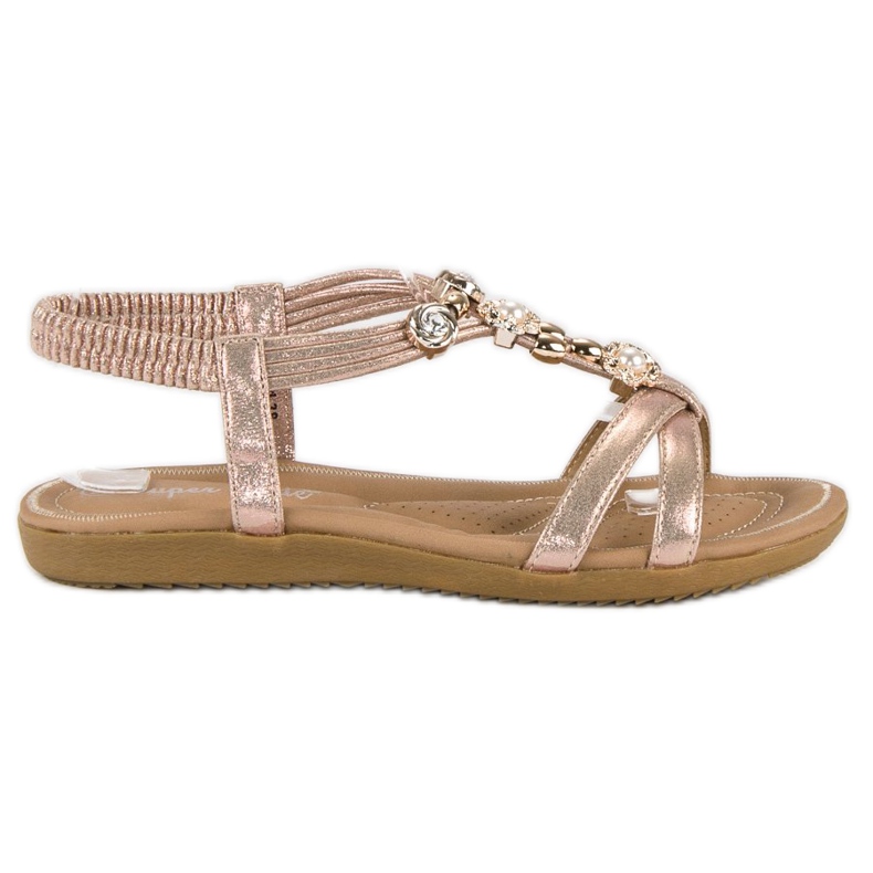 Super Mode Stylové dámské sandály růžový Super Mode Stylové dámské sandály růžový