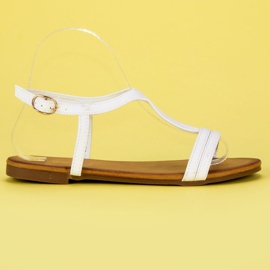 Bella Star Pohodlné dámské sandály bílý Bella Star Pohodlné dámské sandály bílý