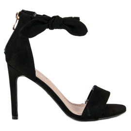 Bestelle Semišové sandály na zip černý