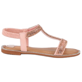 Juliet Elegantní Sandály S Gumou růžový