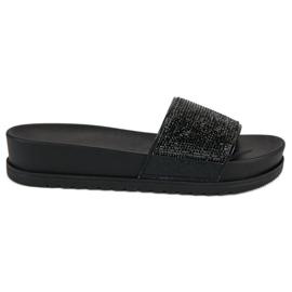 Stylové černé pantofle černá