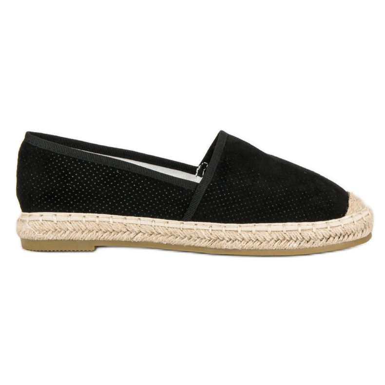 Bestelle Prolamované černé espadrilky černá