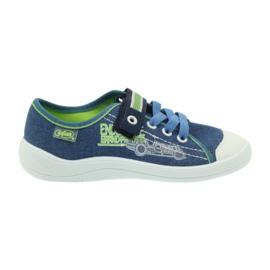 Pantofle chlapecké Sneakers Befado 251x093 modrý zelený námořnická modř