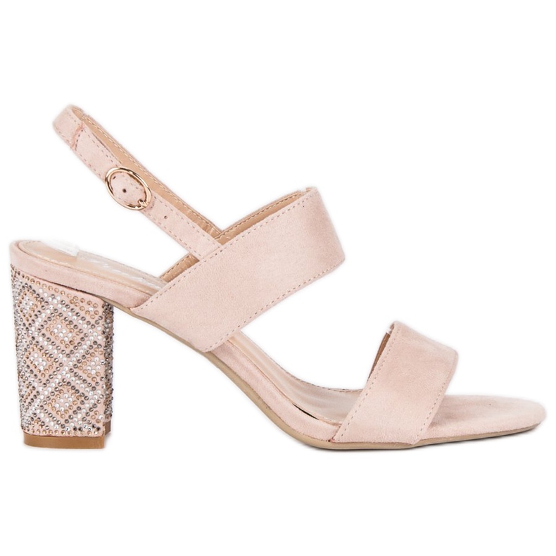 Stylové sandály s korálky hnědý Stylové sandály s korálky hnědý