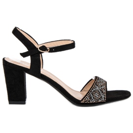 Elegantní sandály na vysokém podpatku černá