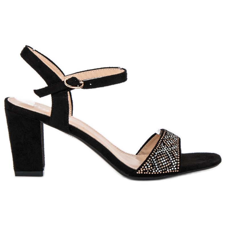 Elegantní sandály na vysokém podpatku černá