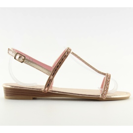 Sandály s růžovými kubickými zirkony 86-C010 Pink Sandály s růžovými kubickými zirkony 86-C010 Pink
