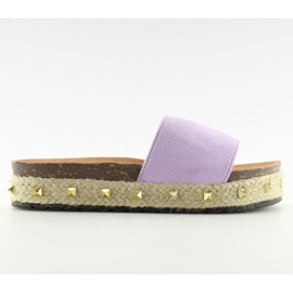 Fialové espadrilky LS51 L. FIALOVÉ pantofle fialová