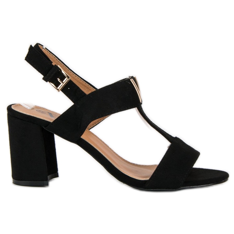 Dámské sandály na sloupku černá Dámské sandály na sloupku černá