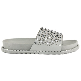 Rockově šedé pantofle šedá Rockově šedé pantofle šedá