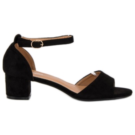 Via Giulia  Černé sandály na vysokém podpatku černá Via Giulia  Černé sandály na vysokém podpatku černá